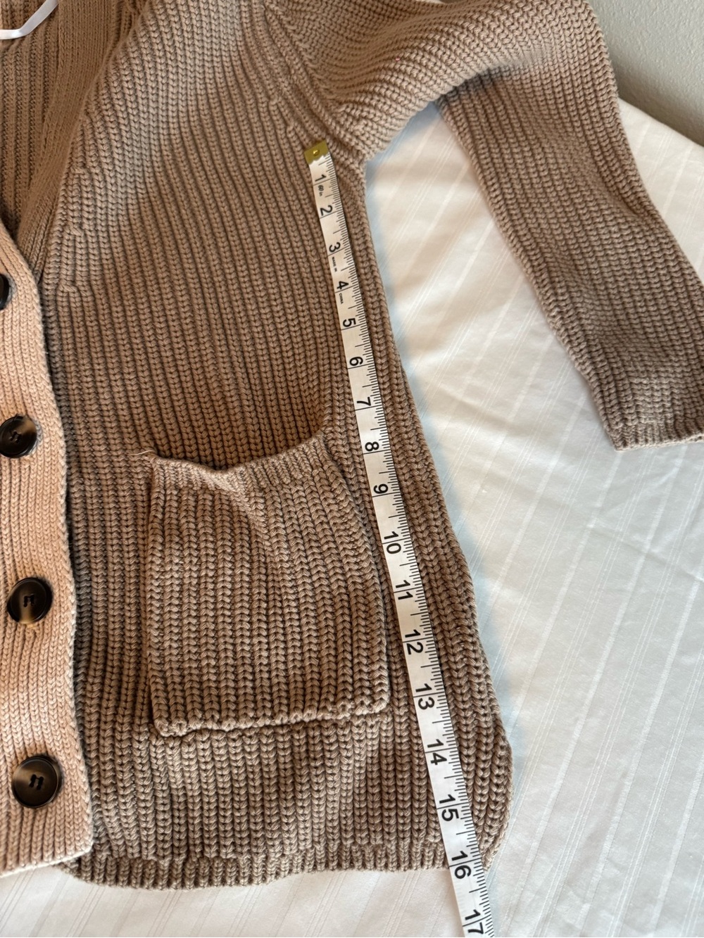 John + Jenn Tan Ribbed Button-Front Cardigan - Picture 6 of 6
